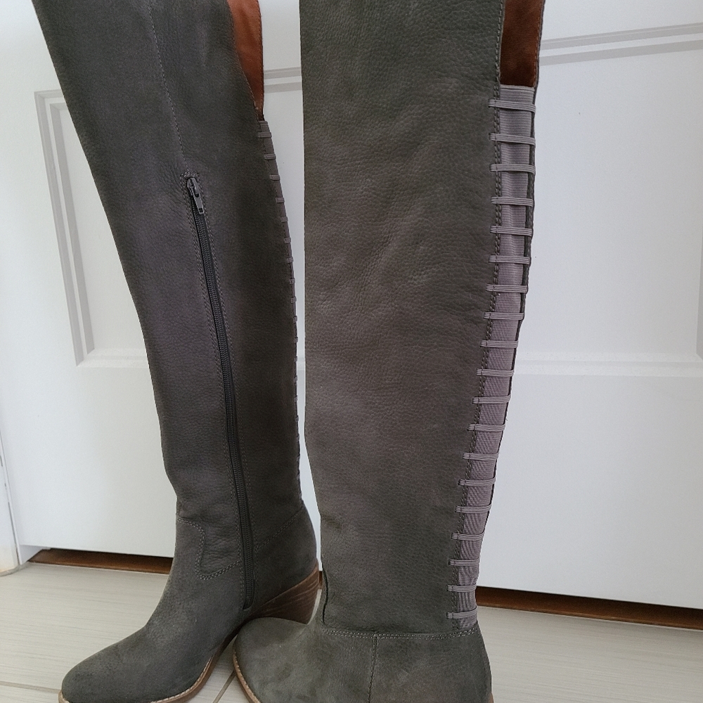 Over the knee leather boots. Size 6.5